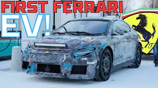 Ferrari's First Electric Vehicle Spied Revealing New CCS Charging Port Details and More!