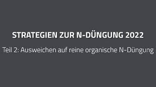 agricon | Ausweichen auf reine N-Düngung