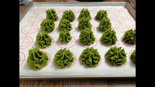 6分钟学一道甜品，抹茶网红珍妮曲奇，香酥浓郁，入口即化。Matcha Jenny net red cookies, crisp and rich, the entrance is instant.