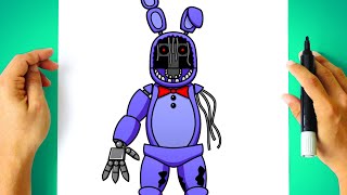 How to DRAW WITHERED BONNIE - Five Nights at Freddy's - [ How to DRAW FNAF Characters ]