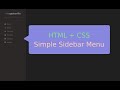 HTML CSS - Simple Sidebar Menu