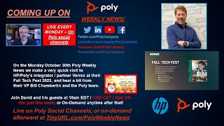 #PolyWeeklyNews for October 30th - Verrex Fall Tech Fest