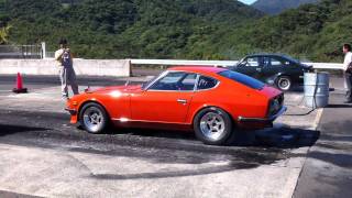 S30 Fairlady Z doing a burnout