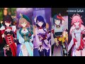 【genshin impact mmd／4k／60fps】ara ara idol group【queencard】