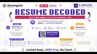Resume Decoded — Build Your Resume LIVE with AI | Free Webinar for College Students