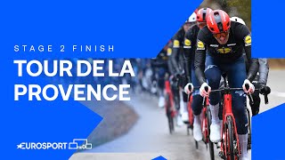 SPRINT FINALE  🔥 | Stage 2 Finish Tour De La Provence 2024 | Eurosport Cycling