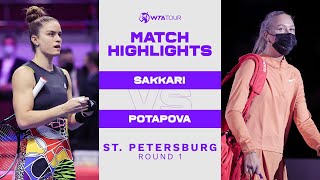 Maria Sakkari vs. Anastasia Potapova | 2022 St. Petersburg Round 1 | WTA Match Highlights