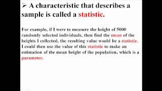 Parameters, Statistics, and Sampling Error