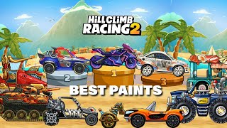 Best Paint For Each Car 😍|Hill Climb Racing 2!!!!