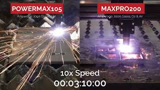 Cutting on a Hypertherm Powermax105SYNC vs MAXPRO200