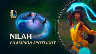 Nilah Champion Spotlight  Gameplay - League Of Legends