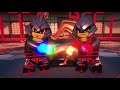 Wu and Garmadon vs time brothers Acronix and Krux