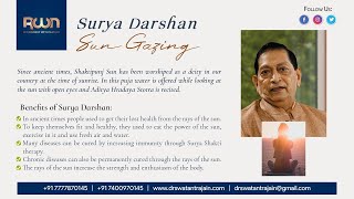 Surya Darshan Sun is the ultimate source to give energy.