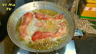 Xuất hiện giò heo muối chiên giòn đặc biệt khó tìm bán 50 cái/ngày ở Sài Gòn - Vi Na TV