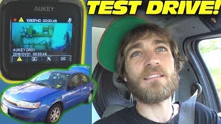 1st TEST DRIVE w/ 200lbs Subwoofers \u0026 EXO's AUKEY DASH CAMERA REVIEW