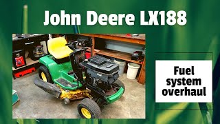 Free John Deere LX188 lawn tractor fuel system overhaul to get running (bad aftermarket carb!)