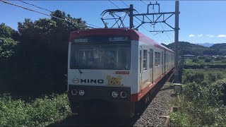 【じょうしんせん】上信電鉄6000形（日野自動車ラッピング）@佐野のわたし駅