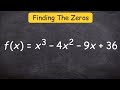 How To Find the Zeros of The Function How To Find the Zeros of The Function