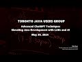 2024-05 Advanced ChatGPT Techniques: Elevating Java Development with LLMs and AI