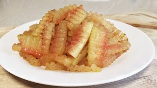 Watermelon Rind Recipe Episode 2: Stir-fry Watermelon Rind with White Vinegar [Bob's Kitchen]