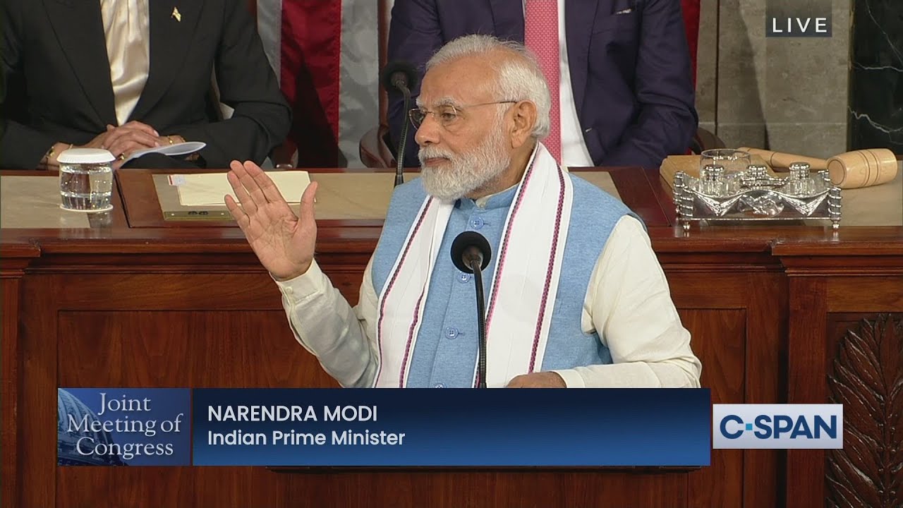 Indian Prime Minister Narendra Modi Addresses Joint Meeting Of Congress ...