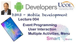 Lecture 04 Multiple Activity, Event Programming and Menu