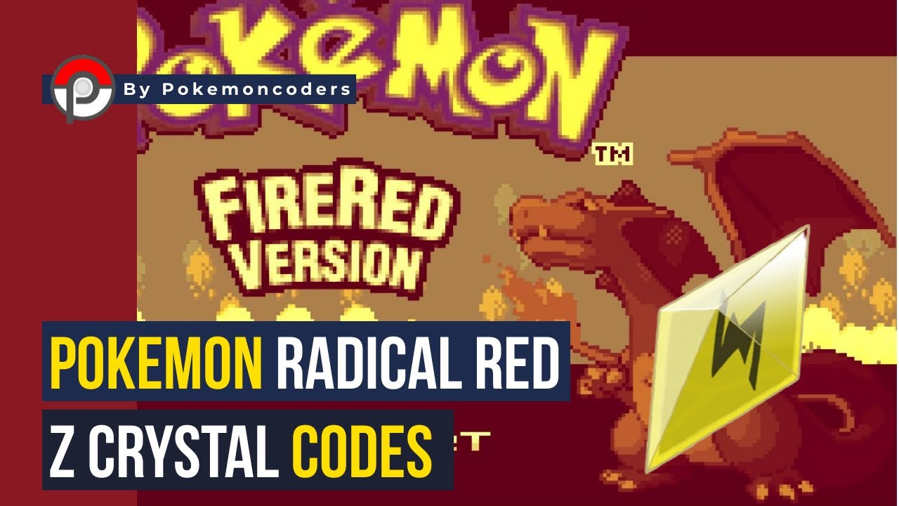 Pokemon Radical Red Cheats - Unlimited Z Crystals Codes - YouTube