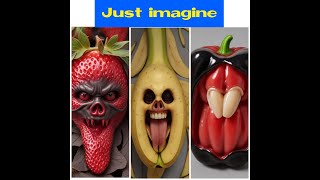 Evil fruits and vegetables imaginations