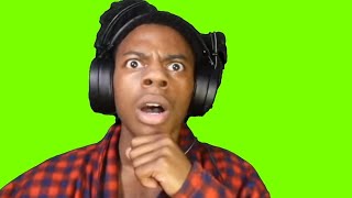 Ishowspeed shocked green screen meme template