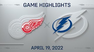 NHL Highlights | Red Wings vs. Lightning - Apr 19, 2022