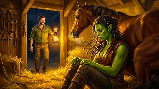 He Came To Check The Horse At Night — What He Found The Orc Girl Doing On The Floor Stopped Him Cold