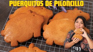 Piloncillo piggiy cookies, soft and delicious