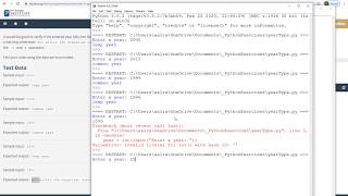 PCAP - Programming Essentials in Python course: Module 3 (Year Type)