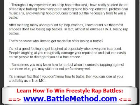 Freestyle Rap Battle Lyrics