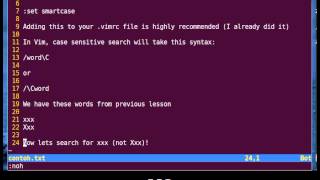 Vim Tutorial - Search - Part 2