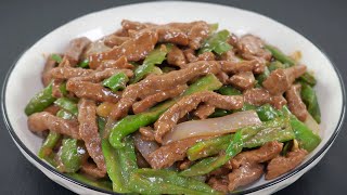 牛肉怎么炒又嫩又滑，哪个部位的牛肉最嫩？牛柳是哪种牛肉？为什么腌牛肉千万不能加小苏打，为什么生姜会让牛肉变嫩？青椒爆炒牛柳，鲜嫩多汁#下饭菜 #炒牛肉 #炒牛柳 #杭椒牛柳#青椒炒牛肉#黑椒牛柳#牛柳