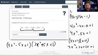 DeltaMath Multiply Polynomials Level 1, 2, 3
