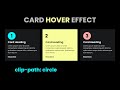Card Hover Effect using Html & Css | Responsive