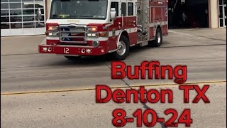 Buffing Denton TX 8-10-24 (Medic 1, Engine 1, Truck 1, Medic 6) (New intro)