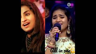 shivaangi vs srinisha -💖 singing enadhuyire song 😳❤ #allinone