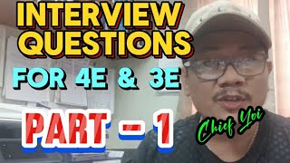 4E/3E INTERVIEW QUESTIONS AND ANSWERS - PART 1