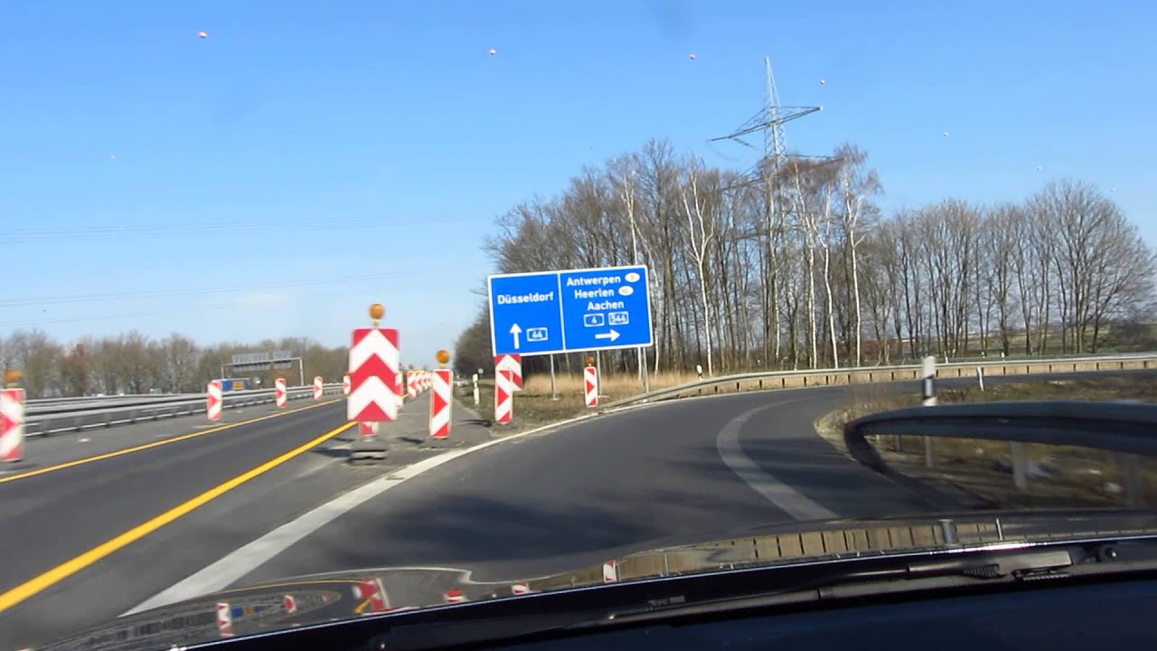 Autobahnkreuz Aachen A4 Umbau AK AC Ausbau A44 - YouTube