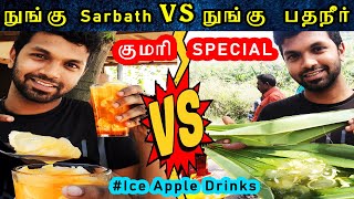 Nungu Sarbath VS Nungu Pathaneer | Kanyakumari Special Ice Apple Juice | Tamil