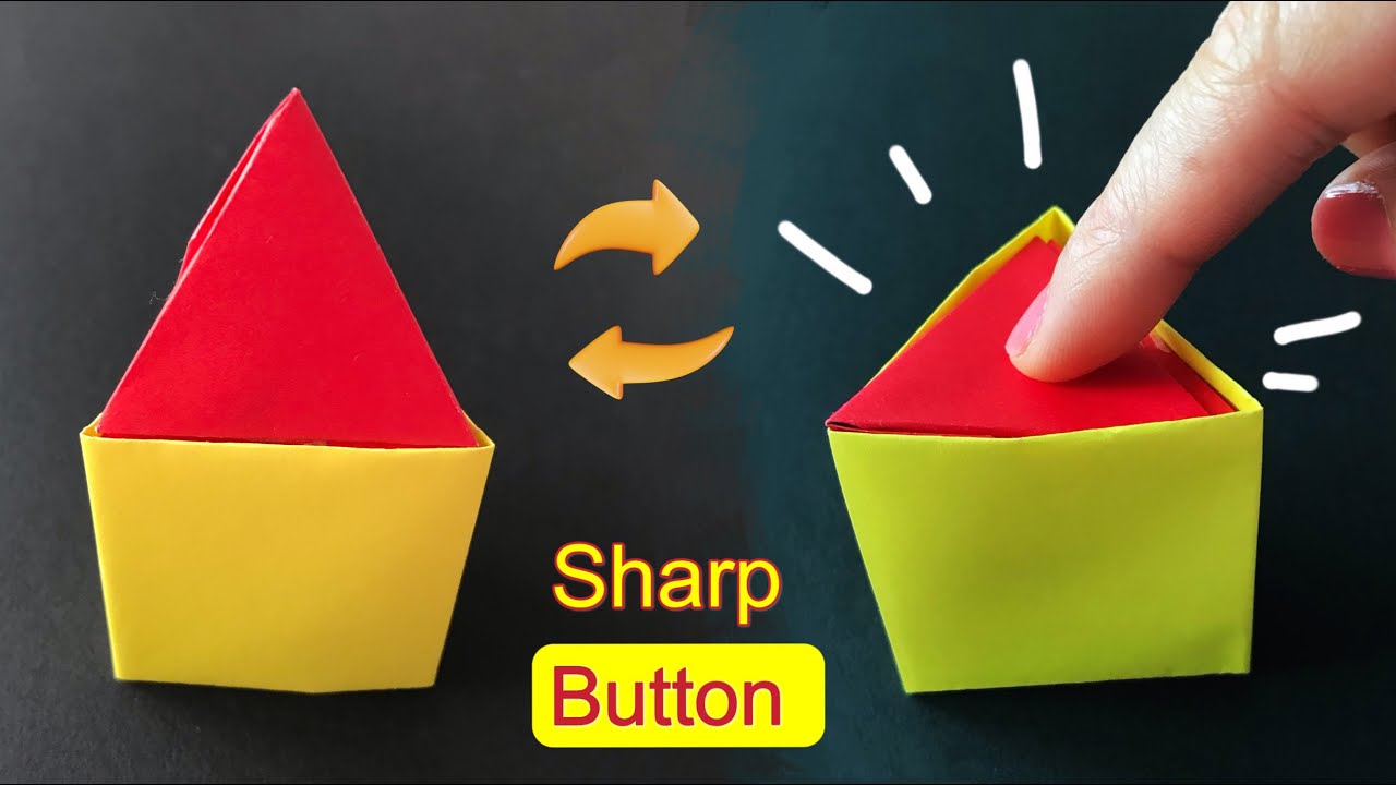 Origami Sharp Button Origami Tapered Button Diy Fun Easy Paper