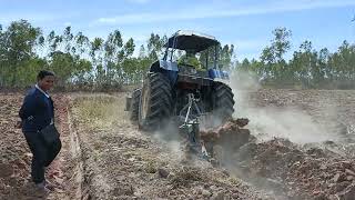 มาชมเจ้า นิวฮอลแลนด์ TS90 ลากผาน3 มิตรใบ สบายๆเลย #tractor #ford #newholland