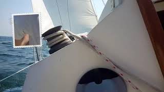 Sailing a Mirage 27 (more wind now)