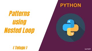Pattern Printing in Python Using Nested Loops | Star, Number & Character Patterns #2