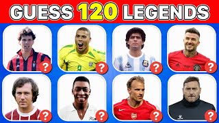 GUESS THE 120  FOOTBALL LEGENDS IN 3 SECONDS | FOOTBALL QUIZ 2024