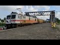 18416 puri barbil exp with 18414 puri paradeep exp withwap7 passes kathajori and entering cuttack jn