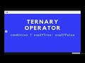 Controlling Program Logic and Flow: Ternary Operator--The Modern JavaScript Bootcamp
